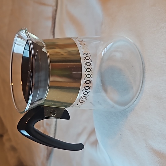 Corning Mid Century Coffee Carafe 4 Cup With Lid Vintage Clear Glass - Picture 3 of 4